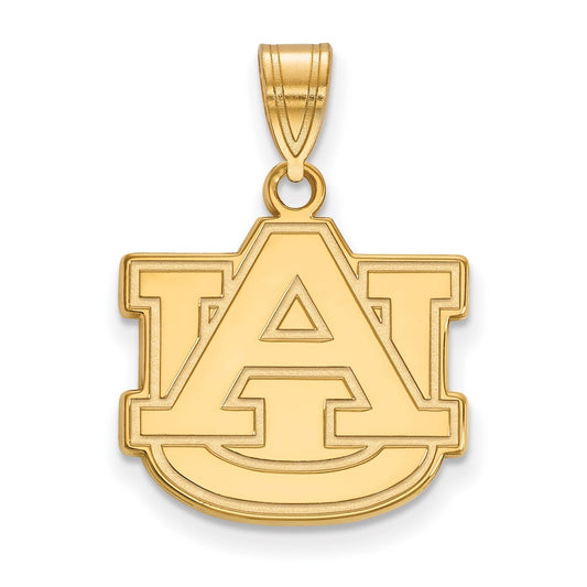 10K Yellow Gold Logoart Auburn University A U Medium Pendant