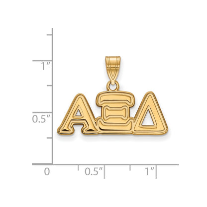 Gold Plated Sterling Silver Logoart Alpha Xi Delta Sorority Greek Letters Medium Pendant