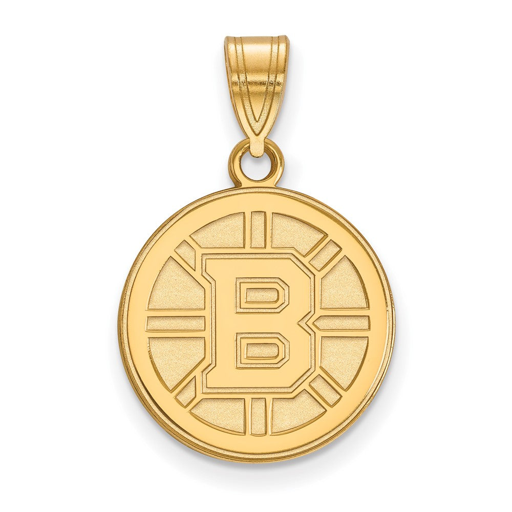 10K Yellow Gold Nhl Logoart Boston Bruins Medium Pendant