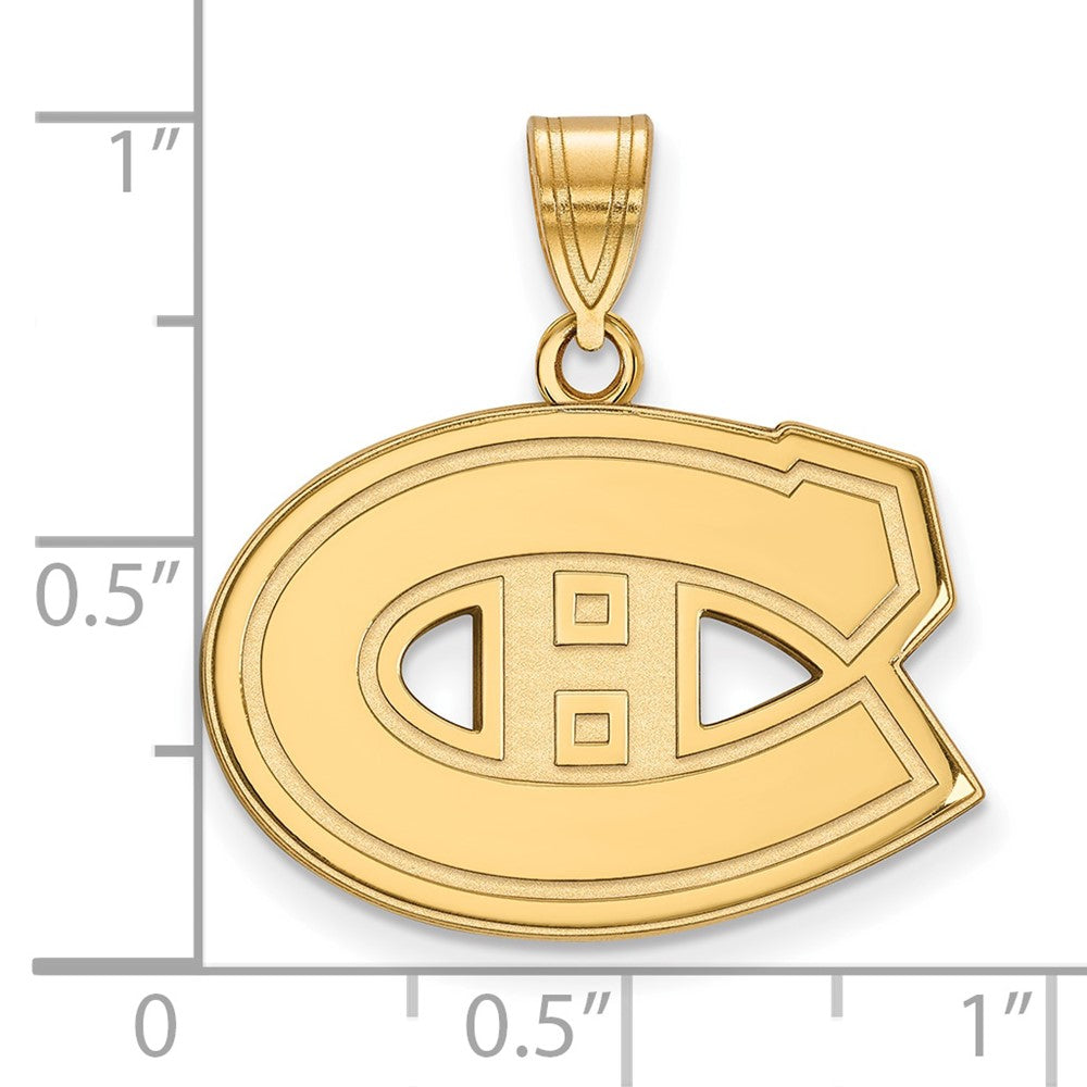 14K Yellow Gold Nhl Logoart Montreal Canadiens Medium Pendant