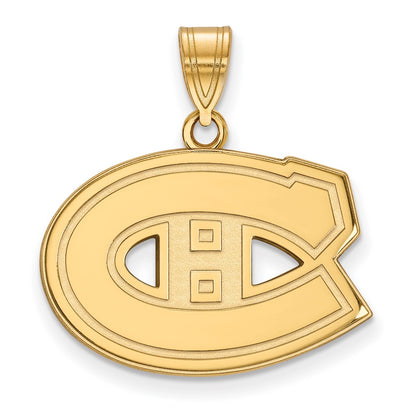 10K Yellow Gold Nhl Logoart Montreal Canadiens Medium Pendant