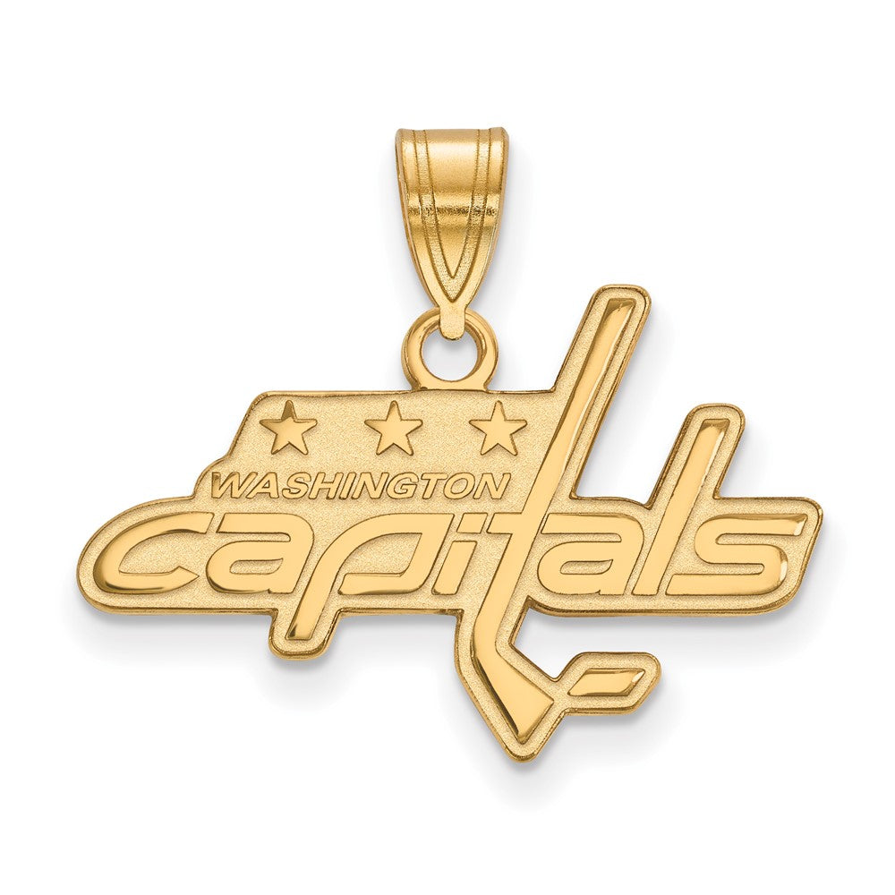 14K Yellow Gold Nhl Logoart Washington Capitals Medium Pendant