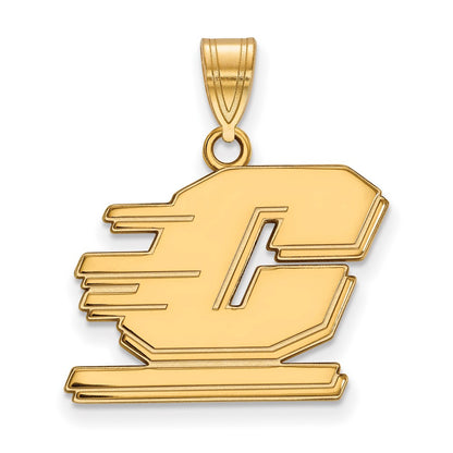 10K Yellow Gold Logoart Central Michigan University Letter C Medium Pendant