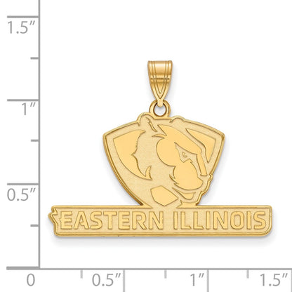 10K Yellow Gold Logoart Eastern Illinois University Large Pendant