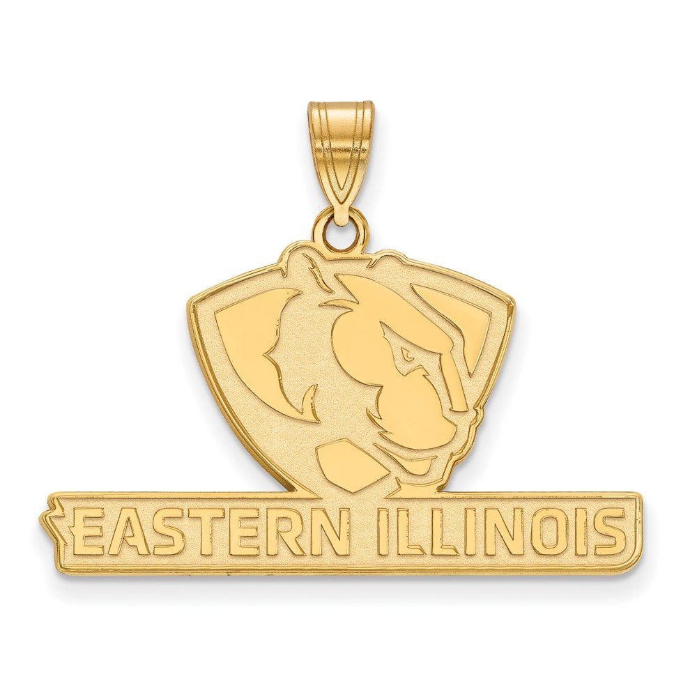 10K Yellow Gold Logoart Eastern Illinois University Large Pendant
