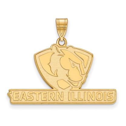 10K Yellow Gold Logoart Eastern Illinois University Large Pendant