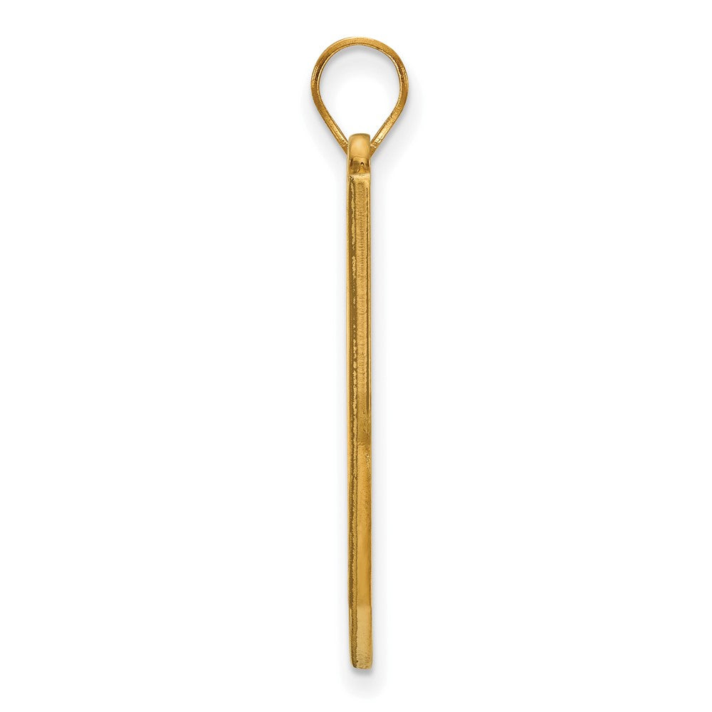 10K Yellow Gold Logoart East Tennessee State University Letter E Shield Extra Large Pendant