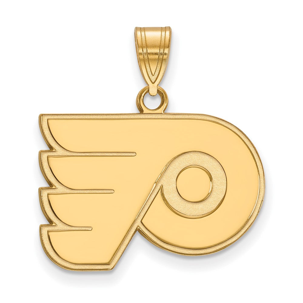 Gold Plated Sterling Silver Nhl Logoart Philadelphia Flyers Medium Pendant