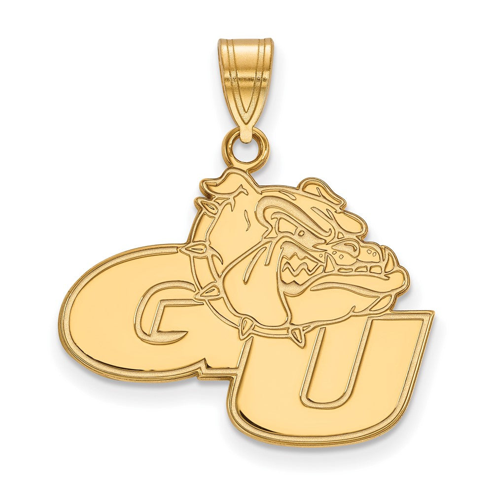 14K Yellow Gold Logoart Gonzaga University G U Bulldog Large Pendant
