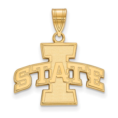 Gold Plated Sterling Silver Logoart Iowa State University Medium Pendant