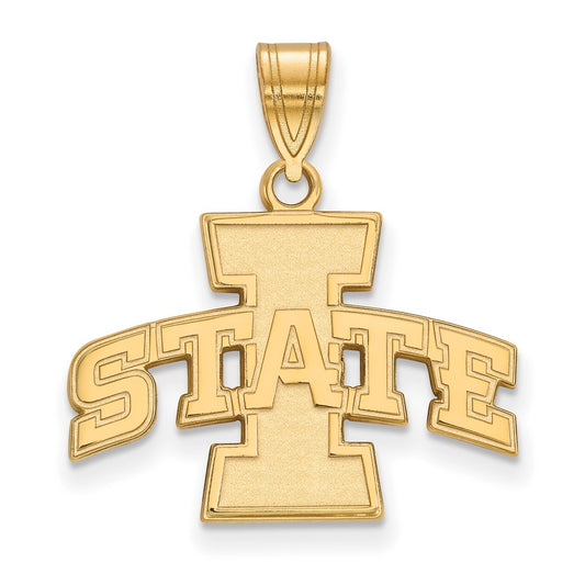 14K Yellow Gold Logoart Iowa State University Medium Pendant