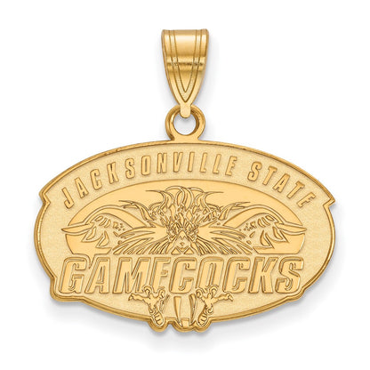 10K Yellow Gold Logoart Jacksonville State University Medium Pendant