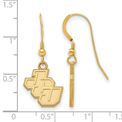 Gold Plated Sterling Silver Logoart John Carroll University Small Dangle Wire Earrings