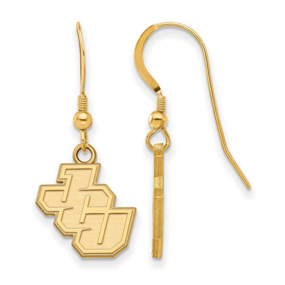 Gold Plated Sterling Silver Logoart John Carroll University Small Dangle Wire Earrings