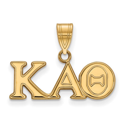 Gold Plated Sterling Silver Logoart Kappa Alpha Theta Sorority Greek Letters Medium Pendant