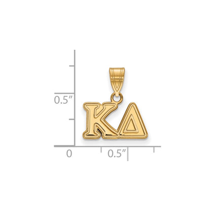 Gold Plated Sterling Silver Logoart Kappa Delta Sorority Greek Letters Medium Pendant