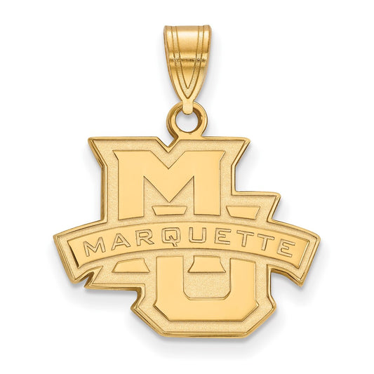 14K Yellow Gold Logoart Marquette University Medium Pendant