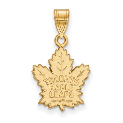 10K Yellow Gold Nhl Logoart Toronto Maple Leafs Medium Pendant