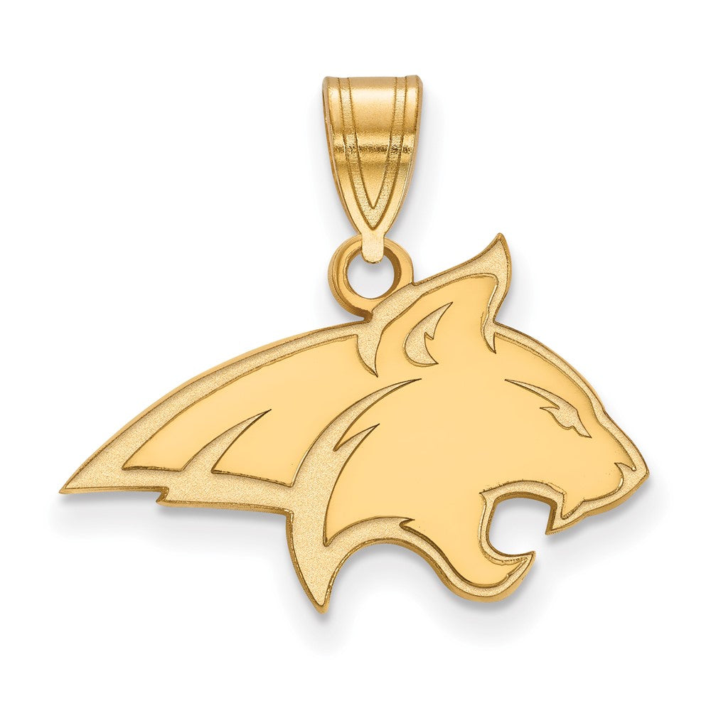 14K Yellow Gold Logoart Montana State University Bobcat Medium Pendant