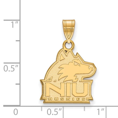 10K Yellow Gold Logoart Northern Illinois University N I U Huskies Medium Pendant