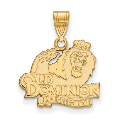 10K Yellow Gold Logoart Old Dominion University Medium Pendant