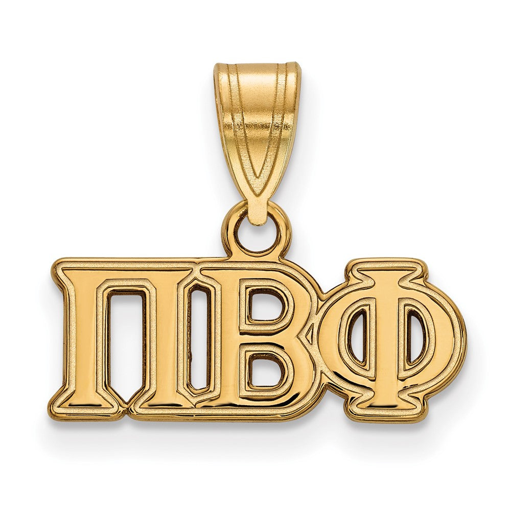 Gold Plated Sterling Silver Logoart Pi Beta Phi Sorority Greek Letters Medium Pendant