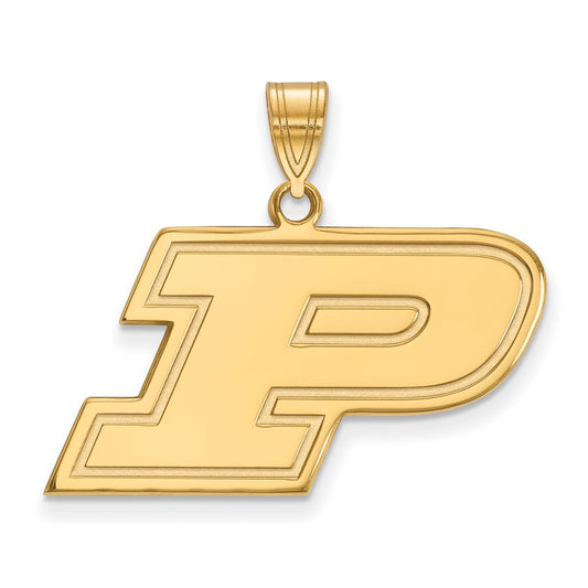14K Yellow Gold Logoart Purdue University Letter P Medium Pendant