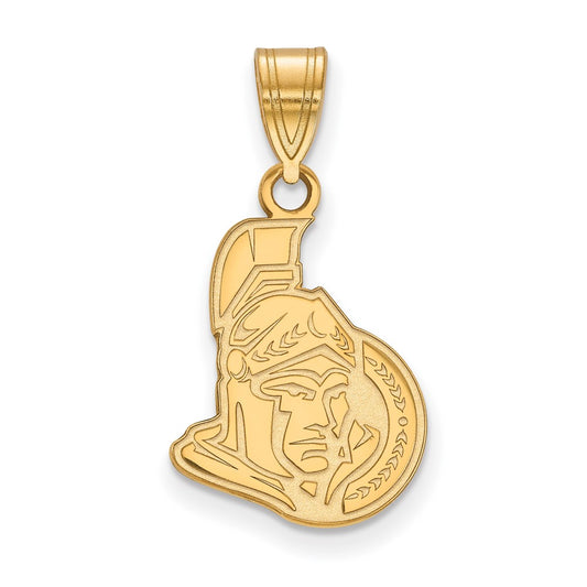 Gold Plated Sterling Silver Nhl Logoart Ottawa Senators Medium Pendant