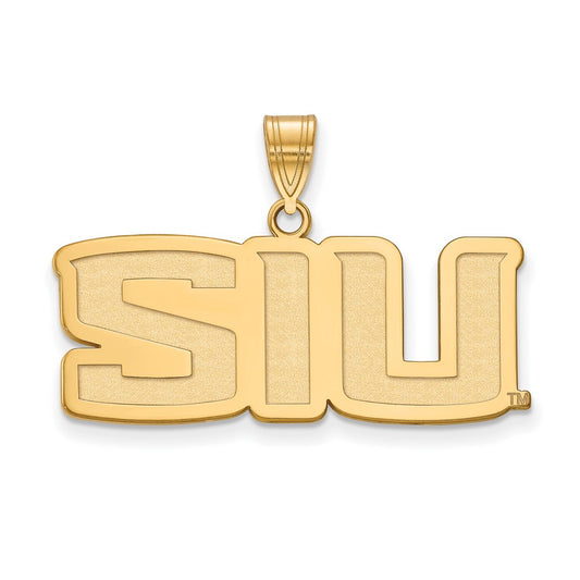 Gold Plated Sterling Silver Logoart Southern Illinois University S I U Medium Pendant
