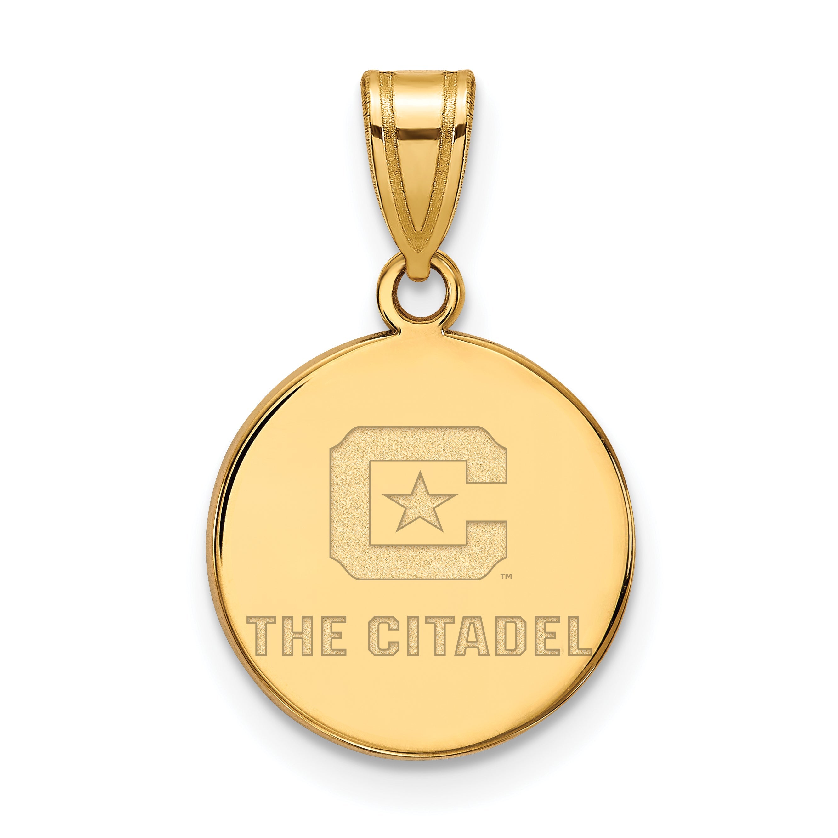 Gold Plated Sterling Silver Gp Logoart The Citadel Medium Pendant