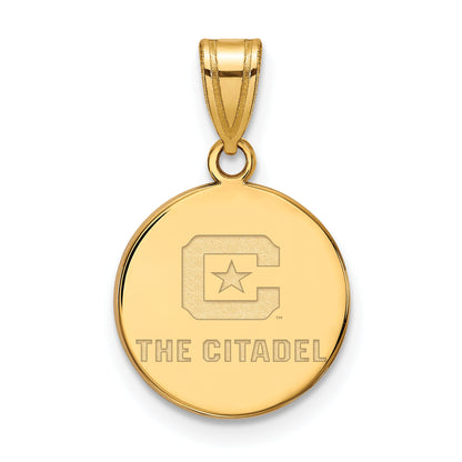 Gold Plated Sterling Silver Gp Logoart The Citadel Medium Pendant