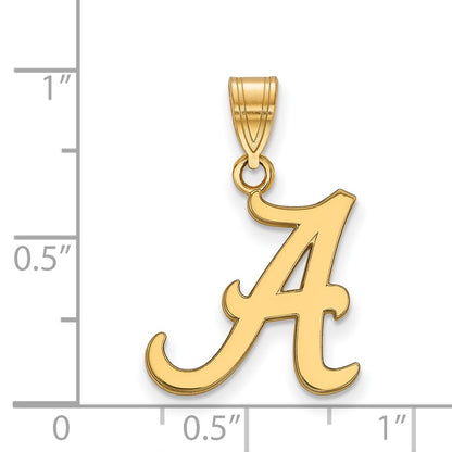 10K Yellow Gold Logoart University Of Alabama Letter A Medium Pendant
