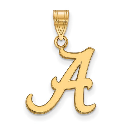 10K Yellow Gold Logoart University Of Alabama Letter A Medium Pendant
