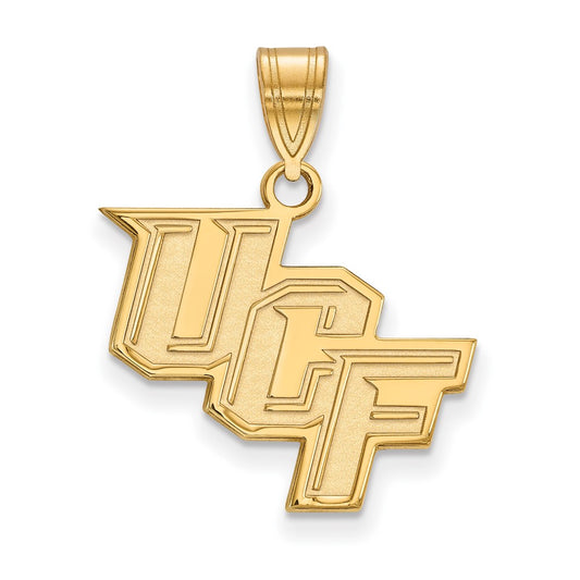 14K Yellow Gold Logoart University Of Central Florida U C F Medium Pendant