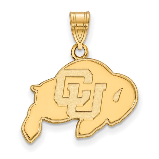 14K Yellow Gold Logoart University Of Colorado Buffalo Medium Pendant