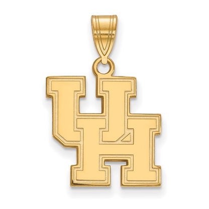 10K Yellow Gold Logoart University Of Houston U H Medium Pendant