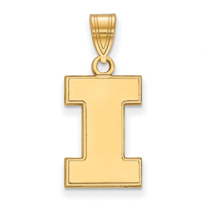 10K Yellow Gold Logoart University Of Illinois Letter I Medium Pendant