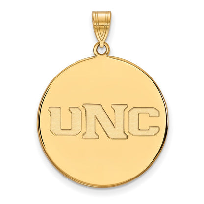 Gold Plated Sterling Silver Logoart University Of Northern Colorado U N C Extra Large Disc Pendant