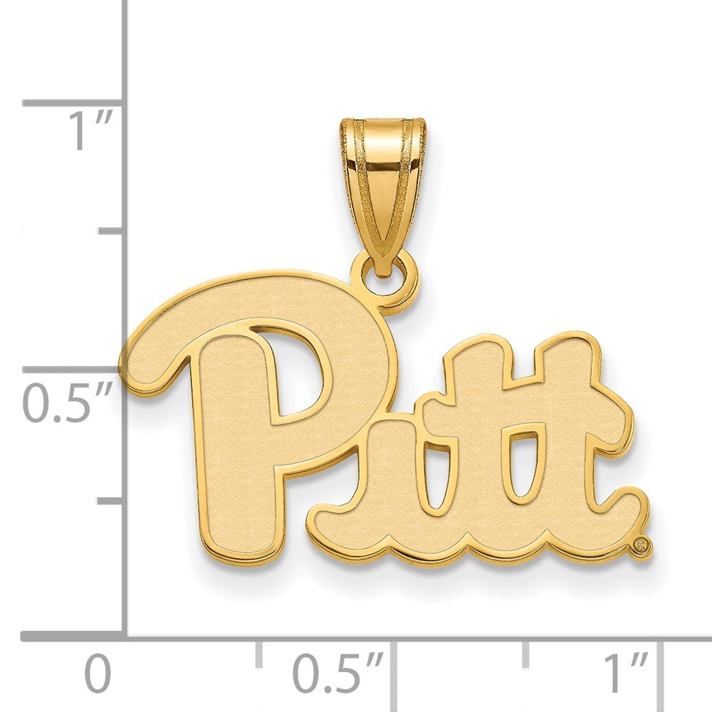 14K Yellow Gold Logoart University Of Pittsburgh Medium Pendant