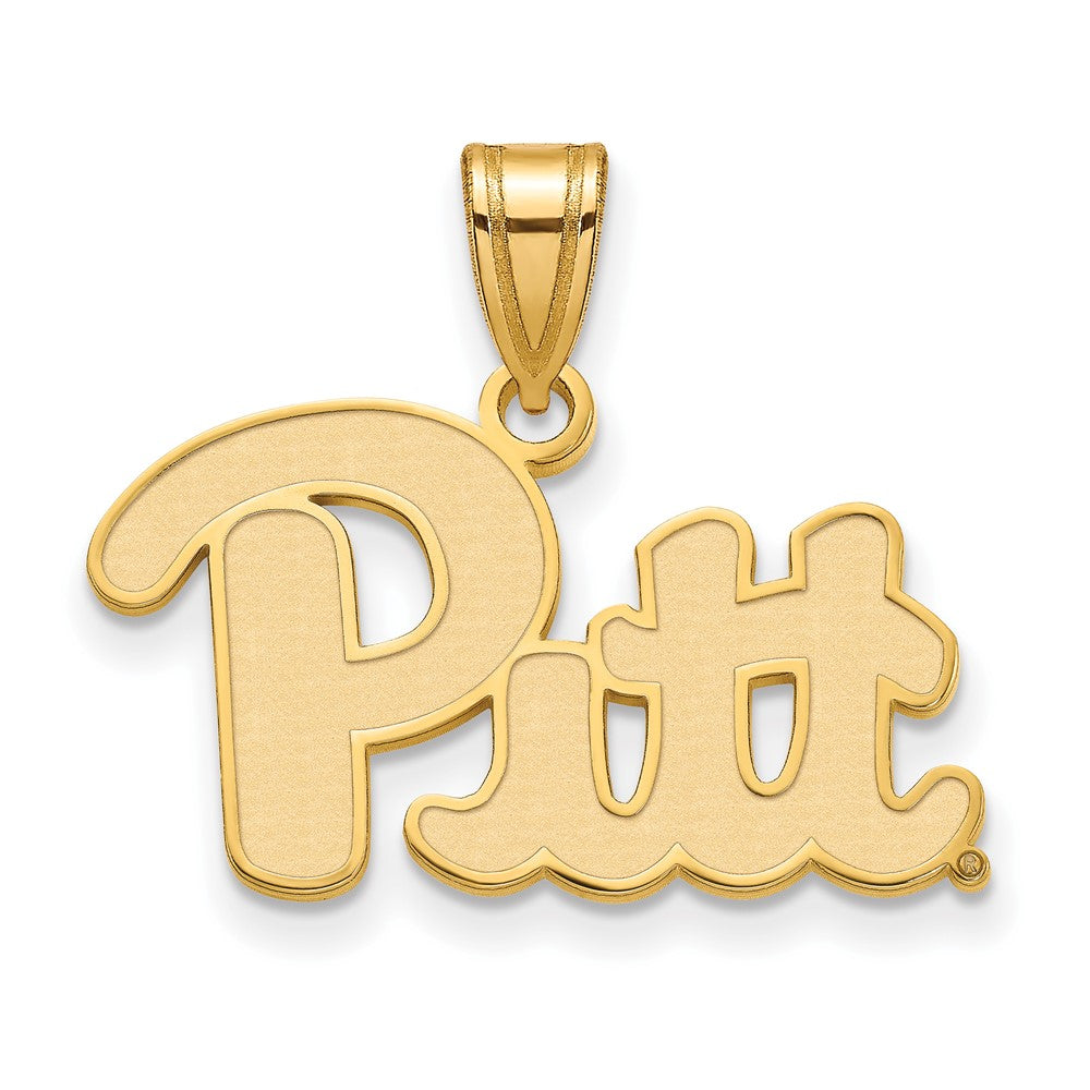 Gold Plated Sterling Silver Logoart University Of Pittsburgh Medium Pendant