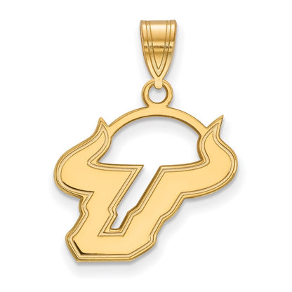 14K Yellow Gold Logoart University Of South Florida Bull Medium Pendant