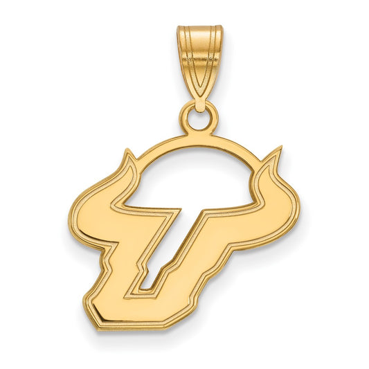 10K Yellow Gold Logoart University Of South Florida Bull Medium Pendant