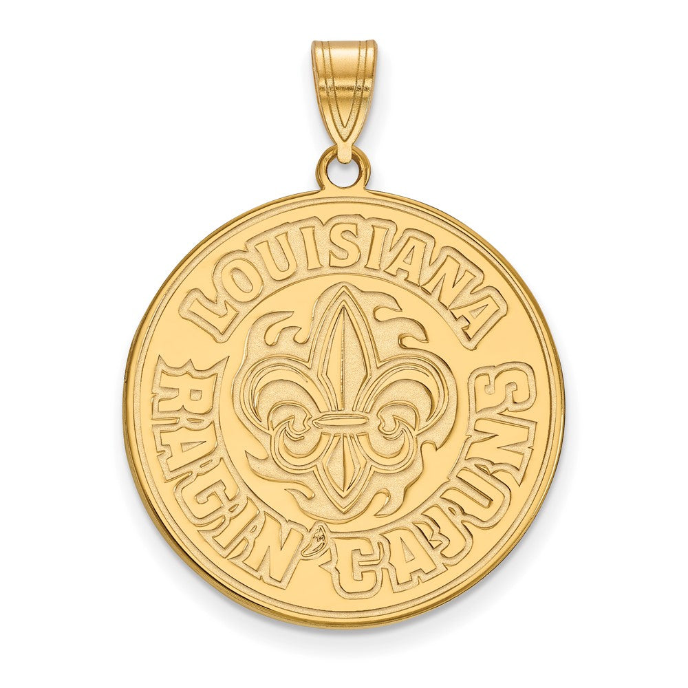 14K Yellow Gold Logoart University Of Louisiana At Lafayette Extra Large Pendant