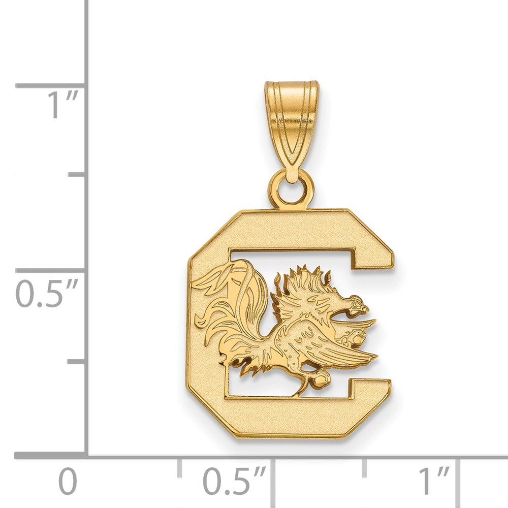 14K Yellow Gold Logoart University Of South Carolina Medium Pendant