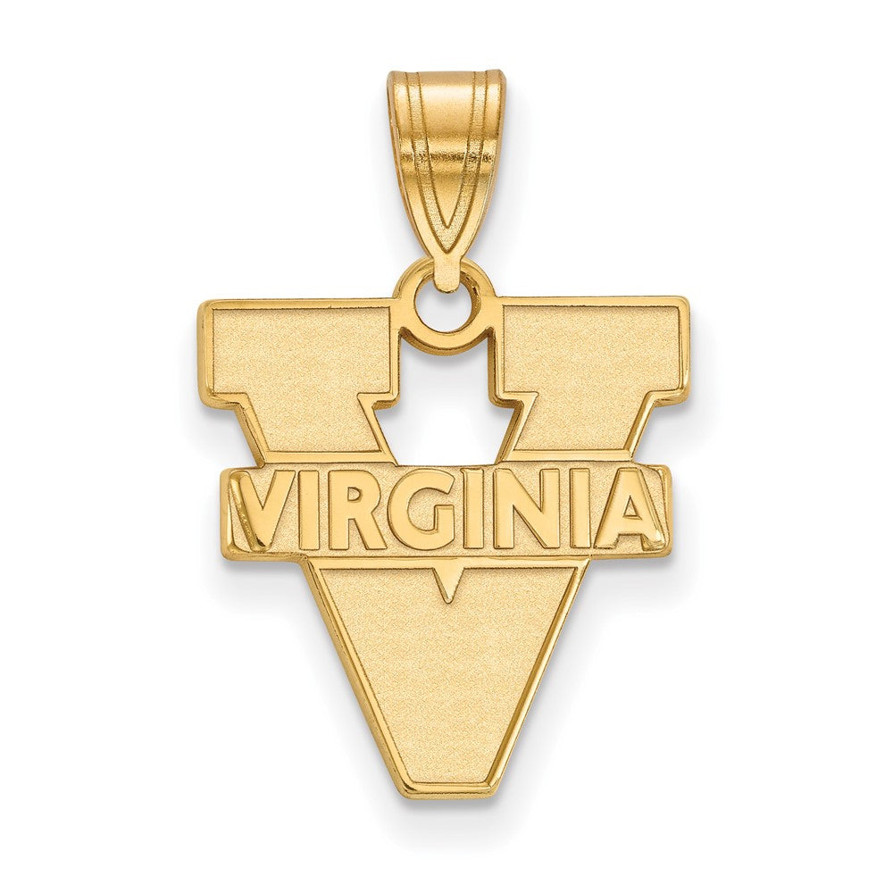 Gold Plated Sterling Silver Logoart University Of Virginia Medium Pendant