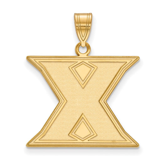 14K Yellow Gold Logoart Xavier University Letter X Large Pendant