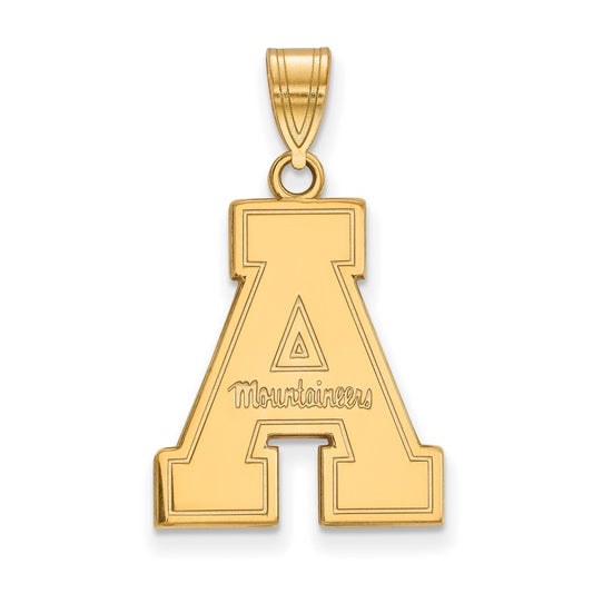 14K Yellow Gold Logoart Appalachian State University Large Pendant
