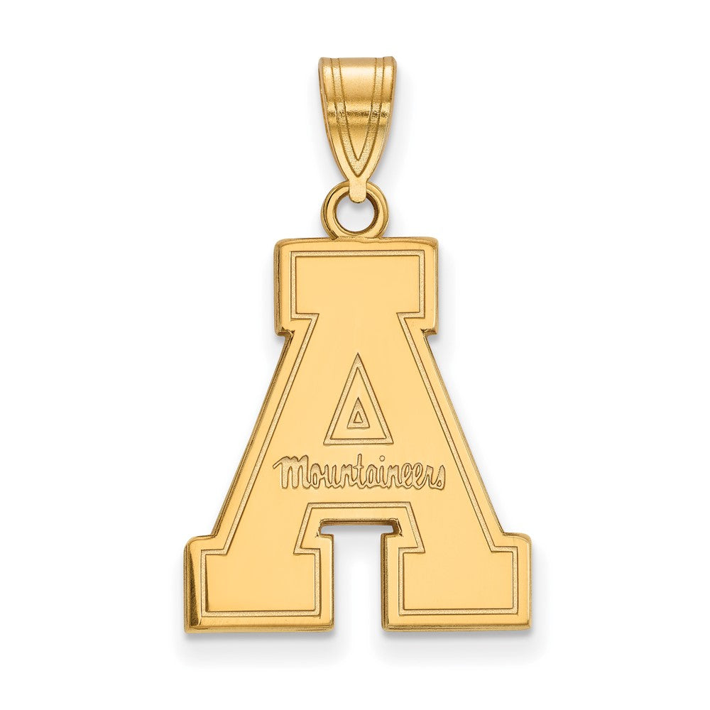 10K Yellow Gold Logoart Appalachian State University Large Pendant