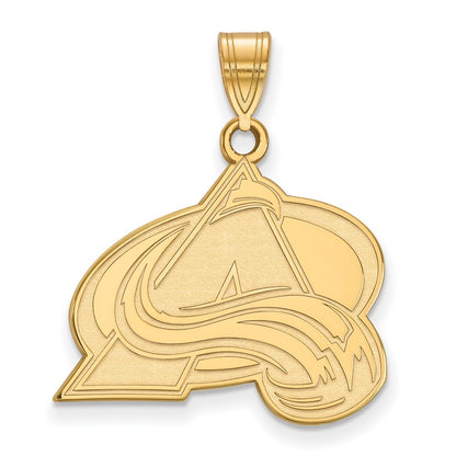 Gold Plated Sterling Silver Nhl Logoart Colorado Avalanche Letter A Large Pendant