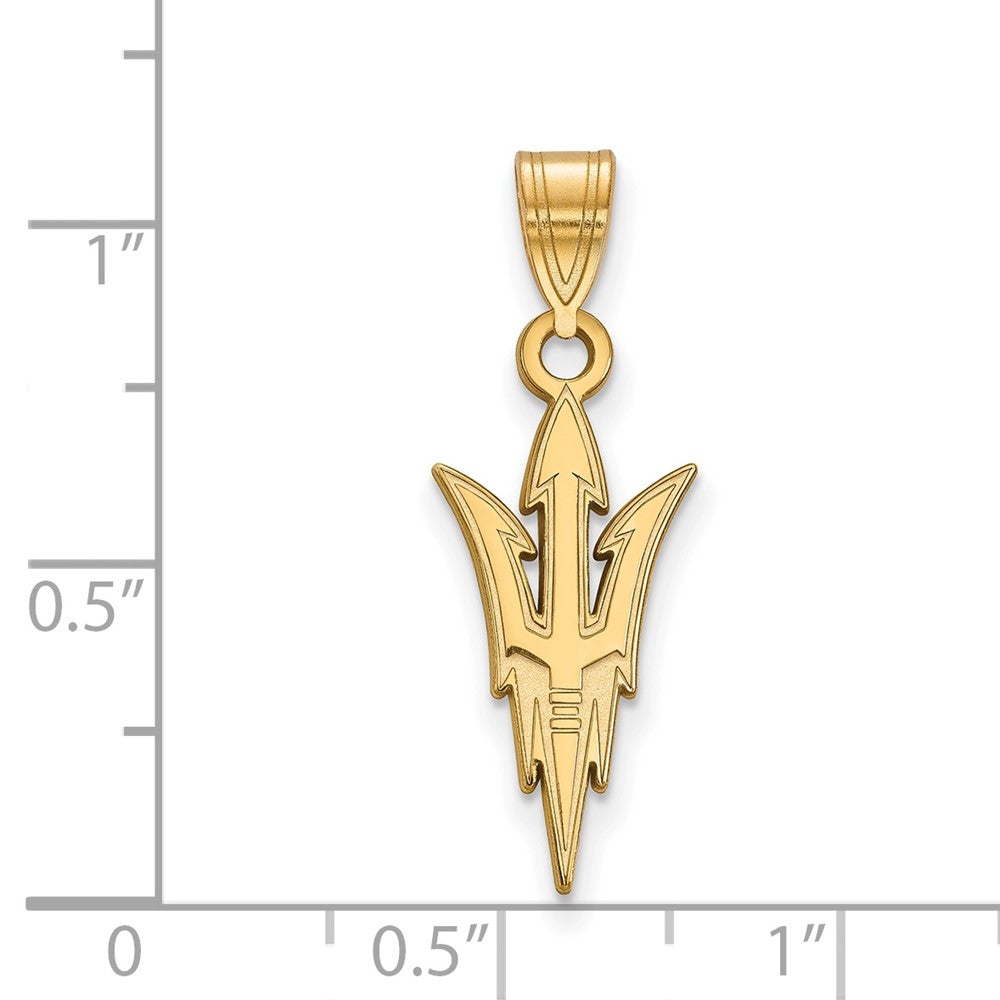 14K Yellow Gold Logoart Arizona State University Pitchfork Large Pendant
